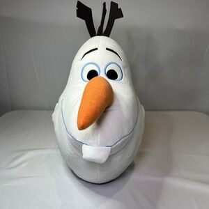 Disney Frozen Olaf Snowman Head 15" Plush 2015 Decorative‎ Pillow Jumping Beans